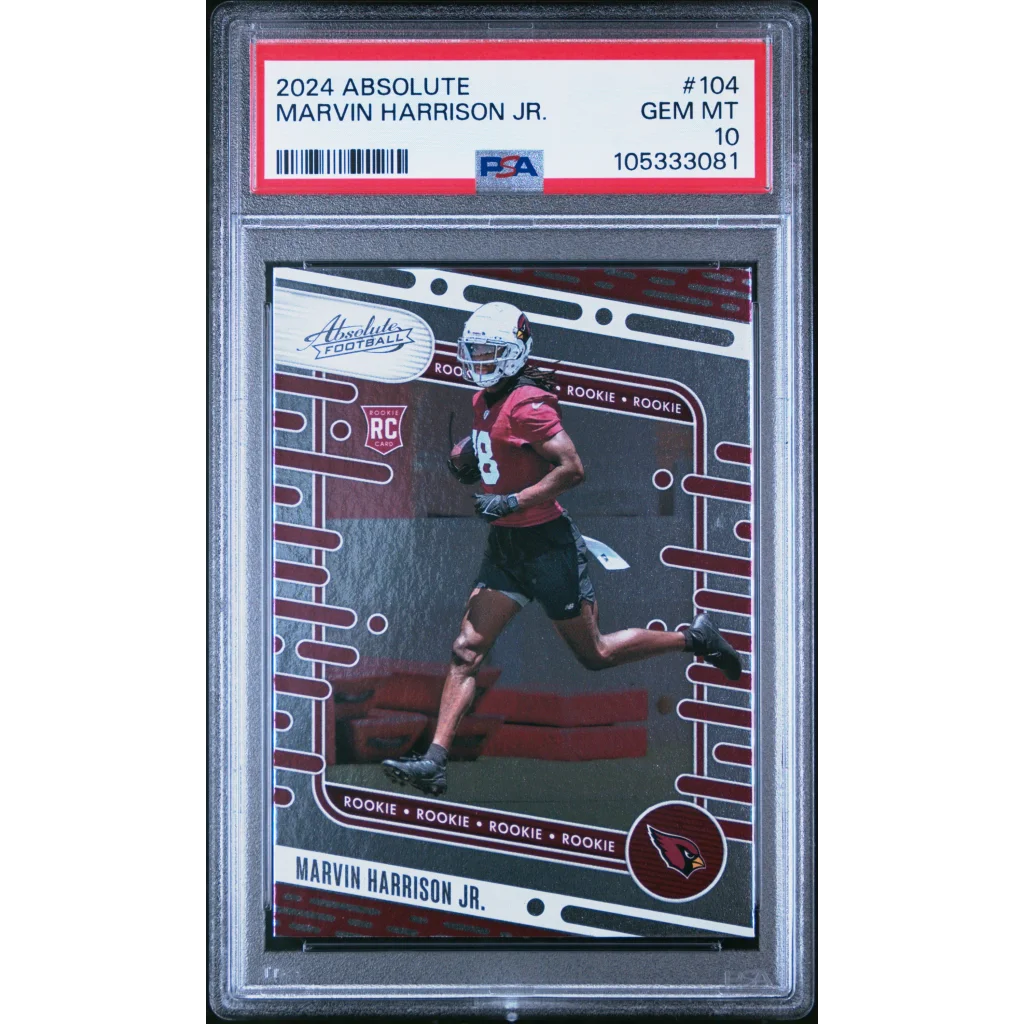 Graded 2024 Panini Absolute Marvin Harrison Jr #104 Rookie RC PSA 10