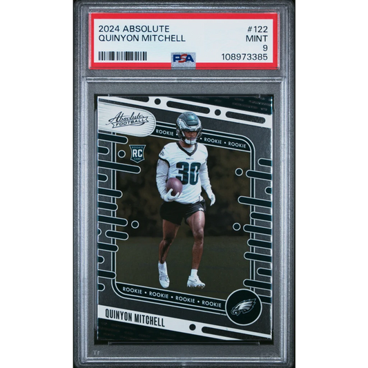 Graded 2024 Quinyon Mitchell Rookie Football Card PSA Mint 9 Gem