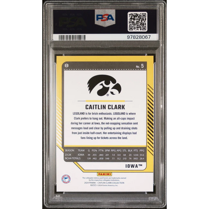 Graded 2024 Panini Caitlin Clark Collection Caitlin Clark #5 Donruss Panini Rookie RC Basketball Card PSA 10 Gem Mint | PSA 10 Gem Mint Graded Rookie Card | vintageantiquesgifts.com