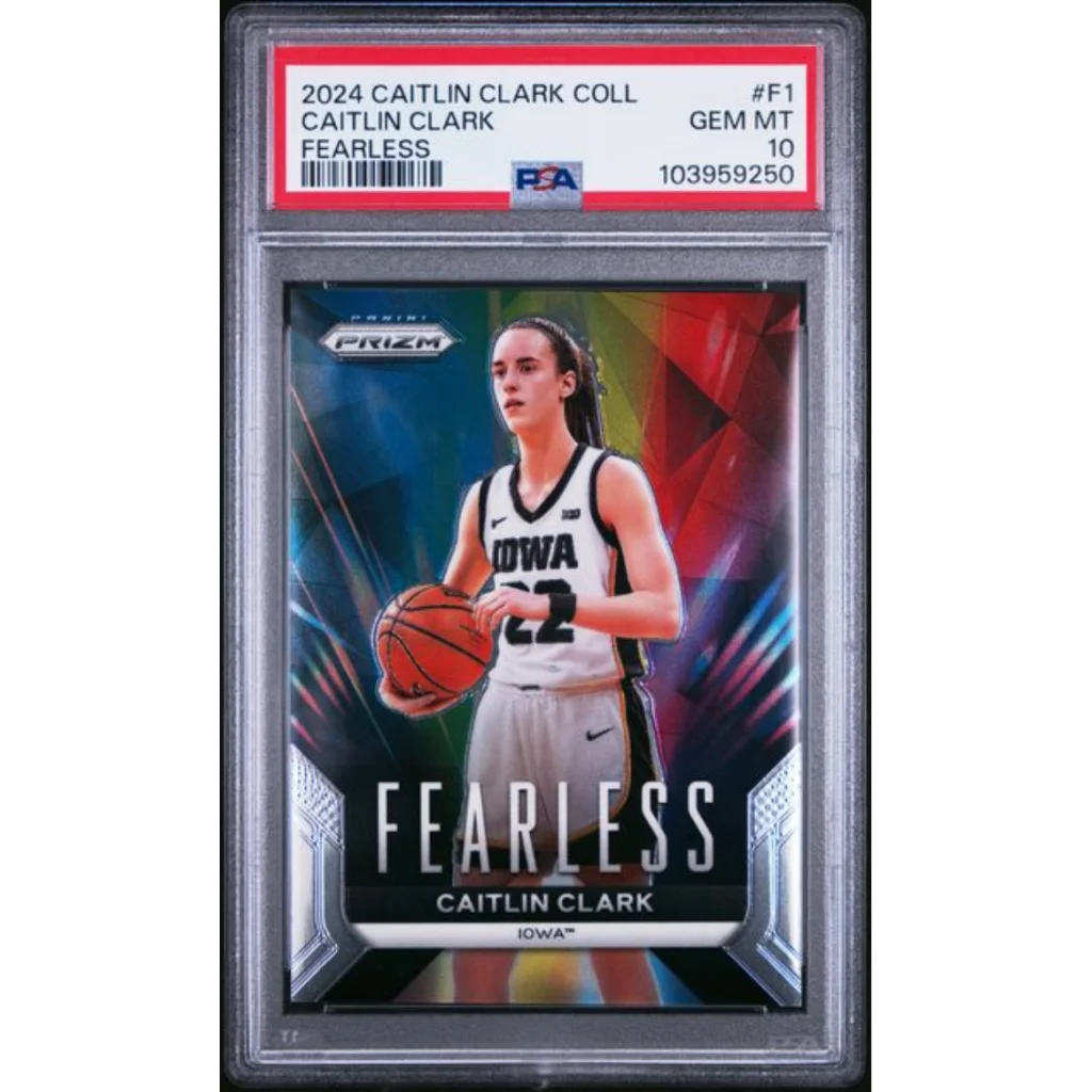 Graded 2024 Panini Caitlin Clark Collection Caitlin Clark #F1 Fearless Rookie RC Basketball Card PSA 10 Gem Mint | Hall of Fame Sports Memorabilia | vintageantiquesgifts.com