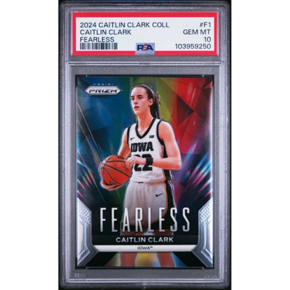 Graded 2024 Panini Caitlin Clark Collection Caitlin Clark #F1 Fearless Rookie RC Basketball Card PSA 10 Gem Mint | Hall of Fame Sports Memorabilia | vintageantiquesgifts.com