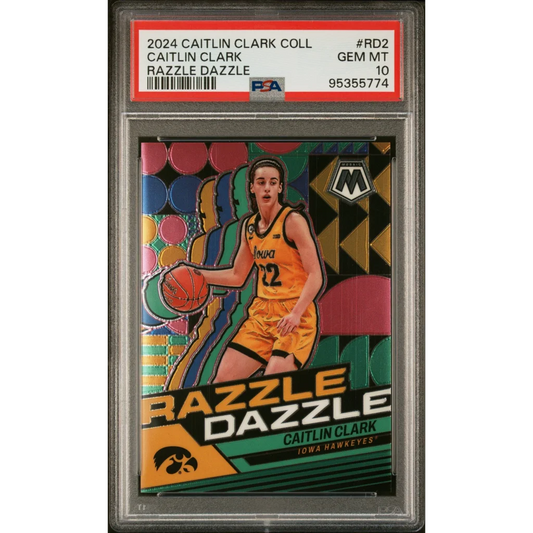 Graded 2024 Panini Caitlin Clark Collection Caitlin Clark #RD2 Razzle Dazzle Rookie RC Basketball Card PSA 10 Gem Mint | Hall of Fame Sports Memorabilia | vintageantiquesgifts.com