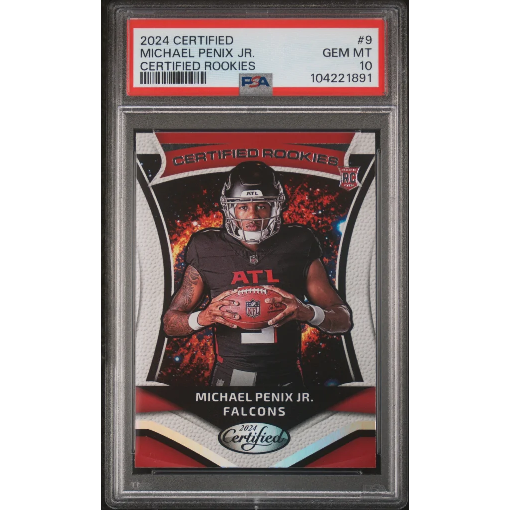 Graded 2024 Panini Certified Michael Penix Jr #9 Cerified Rookies Rookie RC Football Card PSA 10 Gem Mint