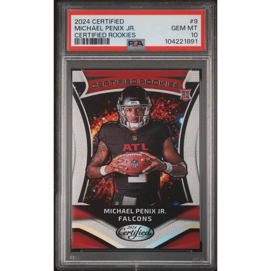 Graded 2024 Panini Certified Michael Penix Jr #9 Cerified Rookies Rookie RC Football Card PSA 10 Gem Mint | Hall of Fame Sports Memorabilia | vintageantiquesgifts.com