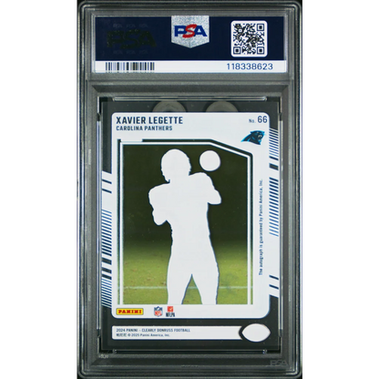 Graded 2024 Panini Clearly Donruss Xavier Legette #66 Autograph Rookie RC Football Card PSA 10 Gem Mint | PSA 10 Gem Mint Graded Rookie Card | vintageantiquesgifts.com