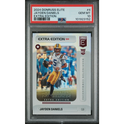 Graded PSA 10 Gem Mint 2024 Donruss Elite Jayden Daniels Rookie Card