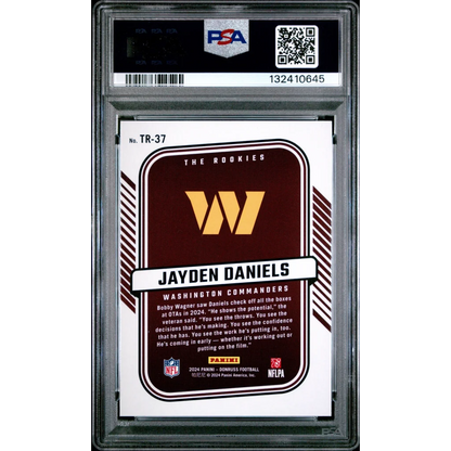 Graded 2024 Panini Donruss Jayden Daniels #TR37 The Rookies Rookie RC Football Card PSA 9 Mint | PSA 9 Mint Graded Rookie Card | vintageantiquesgifts.com