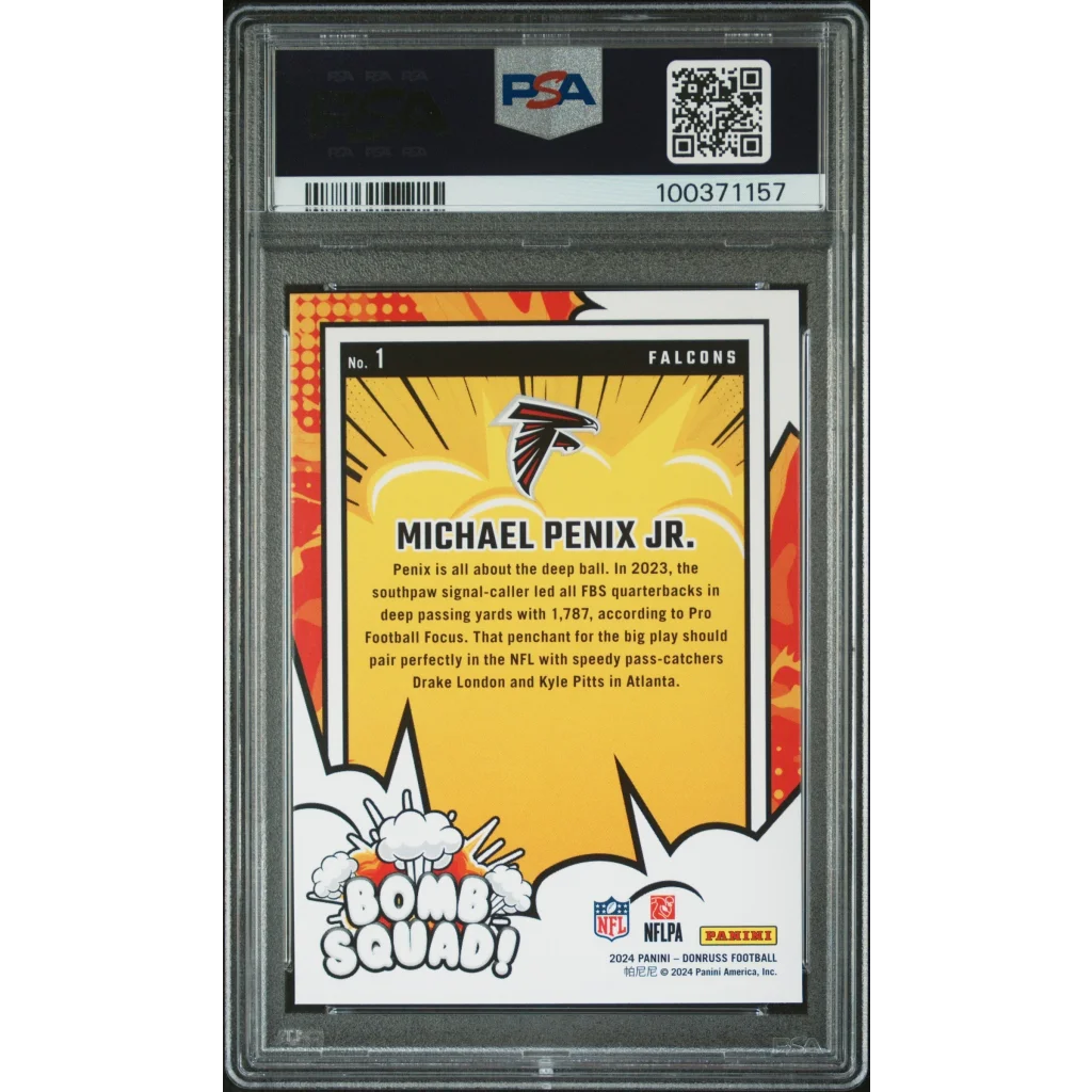 Graded PSA 10 2024 Panini Donruss Michael Penix Jr Rookie RC Football Card