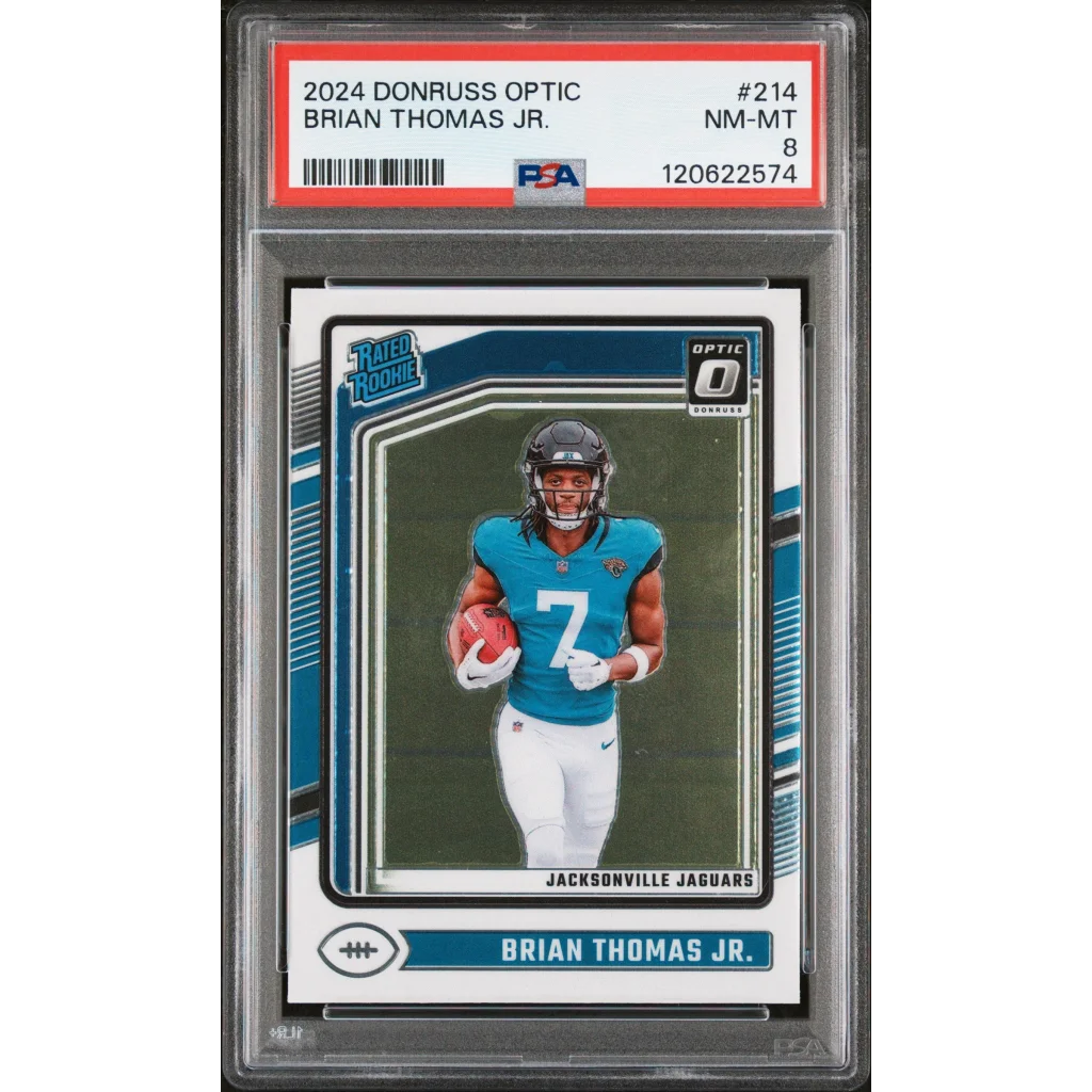 Graded PSA 8 2024 Panini Donruss Optic Brian Thomas Jr. Rookie Card