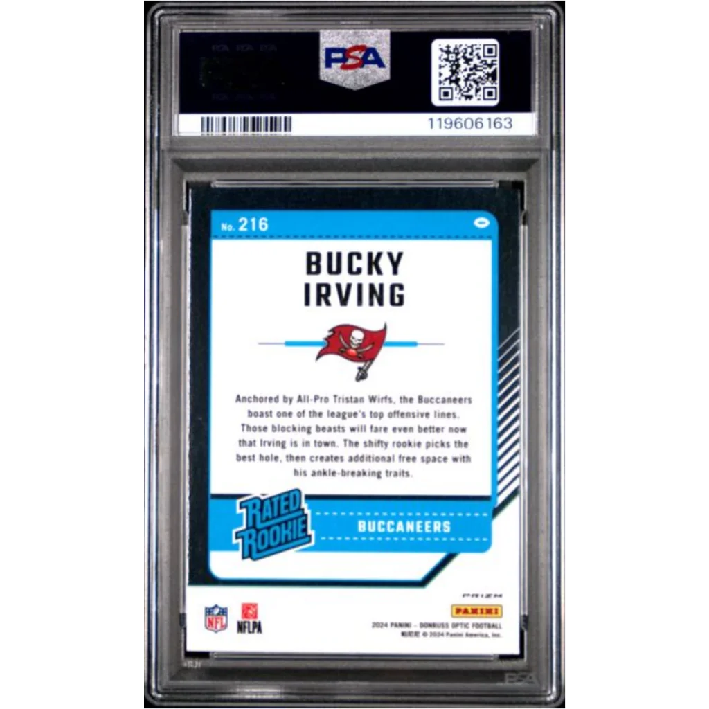 Graded 2024 Panini Donruss Optic Bucky Irving Red Hyper Rookie PSA 10