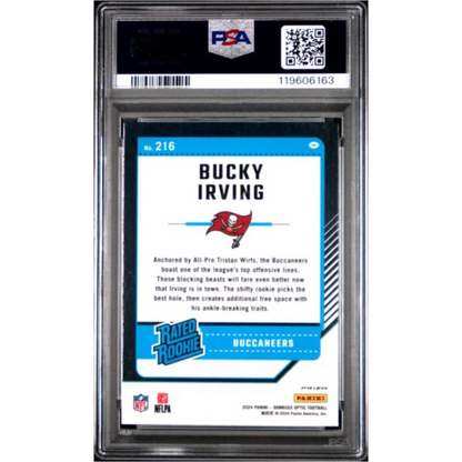 Graded 2024 Panini Donruss Optic Bucky Irving Red Hyper Rookie PSA 10