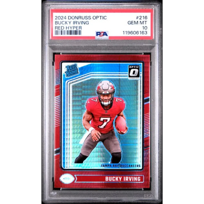 Graded PSA 10 Gem Mint 2024 Panini Donruss Optic Bucky Irving Red Hyper Rookie RC