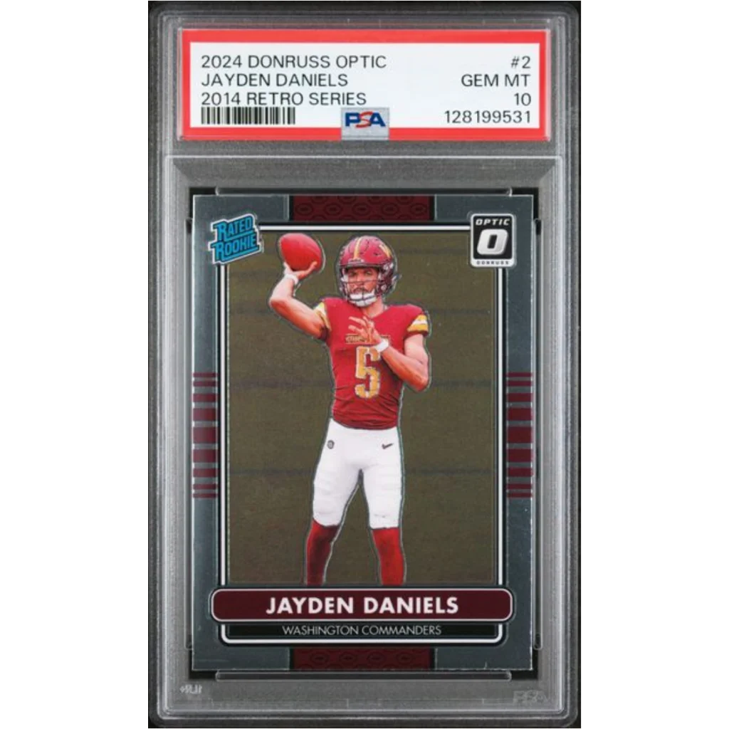 Graded 2024 Panini Donruss Optic Jayden Daniels #2 Rookie RC PSA 10 Gem Mint