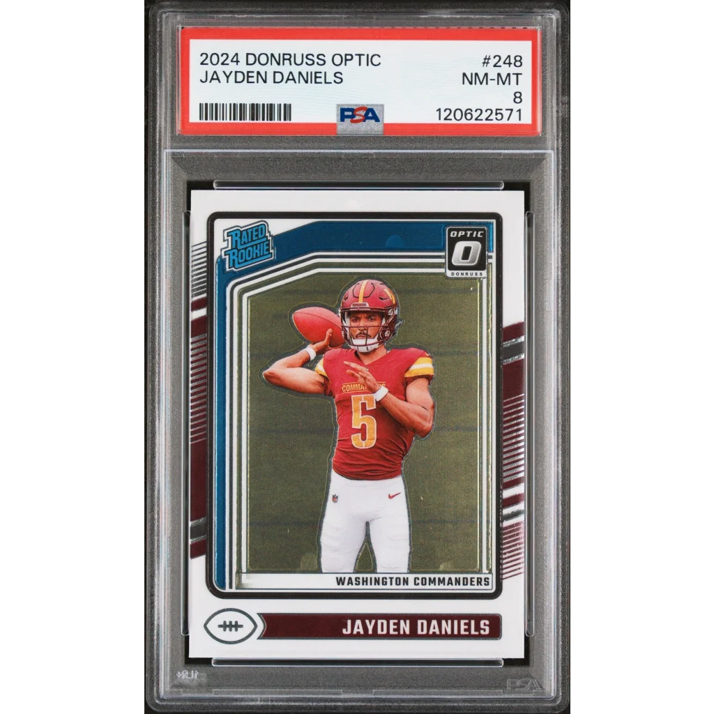 Graded 2024 Panini Donruss Optic Jayden Daniels #248 Rookie RC Football Card PSA 8 Near Mint