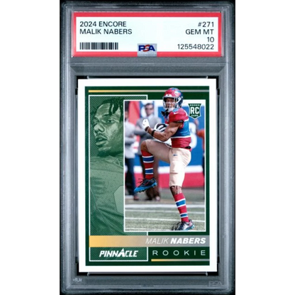 Graded 2024 Panini Encore Malik Nabers #271 Rookie RC Football Card PSA 10 Gem Mint | Hall of Fame Sports Memorabilia | vintageantiquesgifts.com