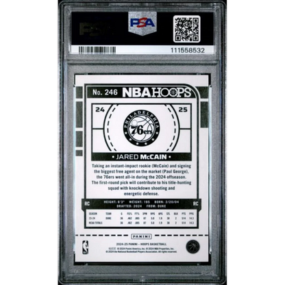 Graded 2024 Panini Hoops Jared McCain 246 Rookie RC Basketball Card PSA 10 Gem Mint | PSA 10 Gem Mint Graded Rookie Card | vintageantiquesgifts.com