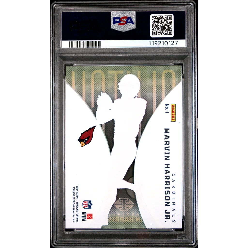 Graded 2024 Panini Illusions Marvin Harrison Jr #1 Clutch Rookie RC Football Card PSA 10 Gem Mint | PSA 10 Gem Mint Graded Rookie Card | vintageantiquesgifts.com