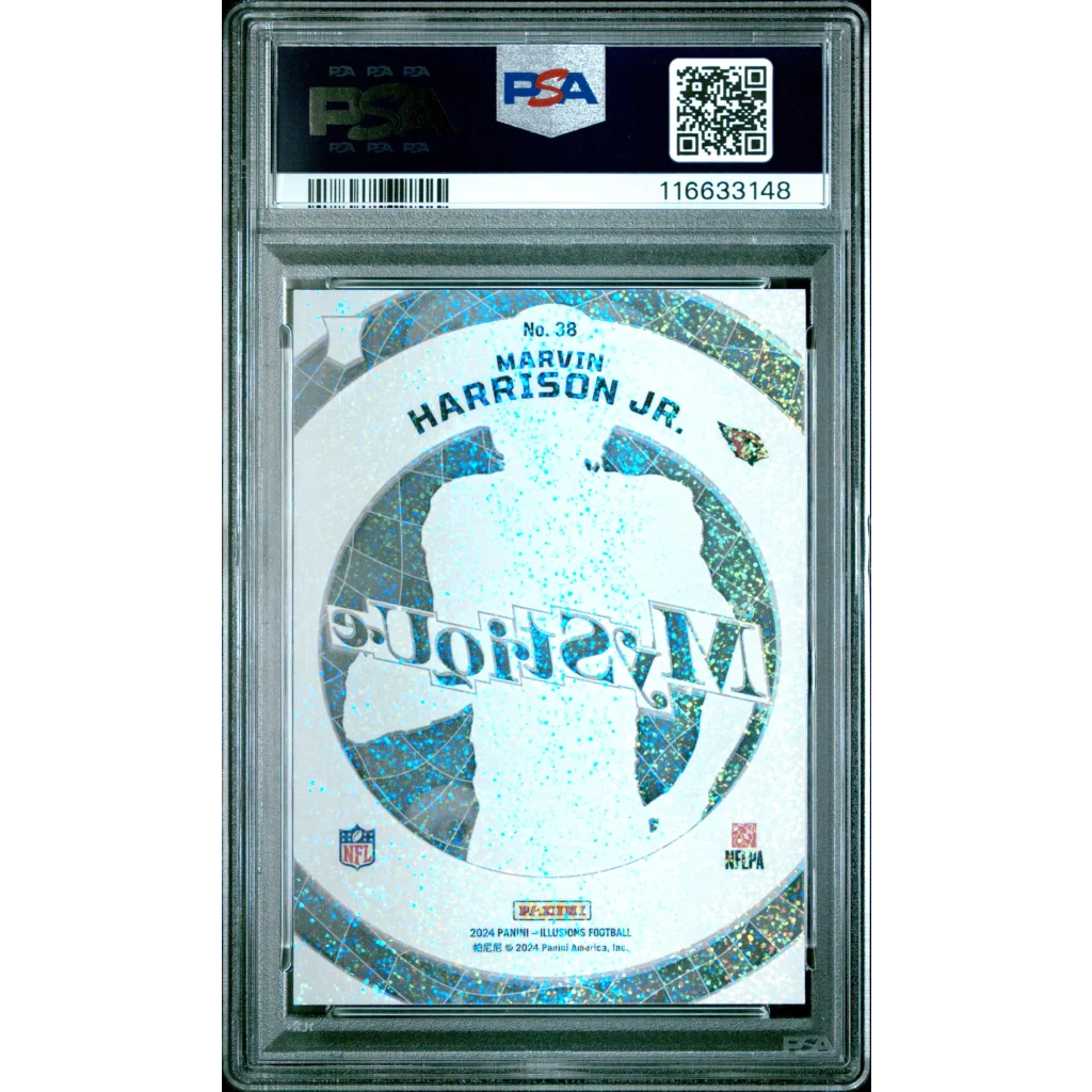 Graded 2024 Panini Illusions Marvin Harrison Jr #38 Mystique Stardust Rookie RC Football Card PSA 10 Gem Mint | PSA 10 Gem Mint Graded Rookie Card | vintageantiquesgifts.com