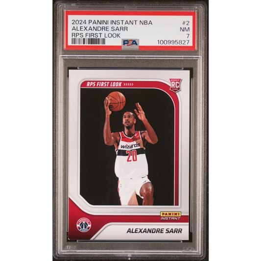 2024 Panini Instant NBA Alexandre Sarr RPS First Look basketball card PSA 7 Wizards