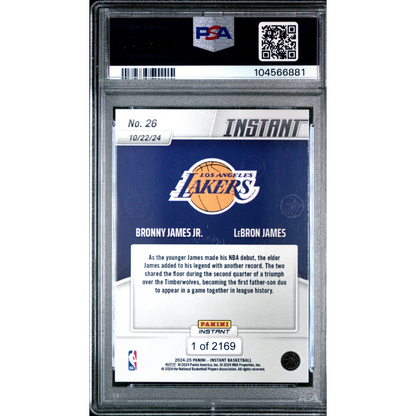 Graded PSA 10 Bronny James LeBron James basketball sports card gem mint collectible