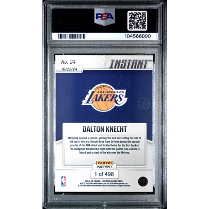 Graded 2024 Panini Instant NBA Dalton Knecht #24 Rookie RC Basketball Card PSA 10 Gem Mint | PSA 10 Gem Mint Graded Rookie Card | vintageantiquesgifts.com