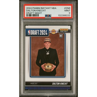 PSA graded 2024 Panini Instant NBA Dalton Knecht Lakers Draft Night rookie card