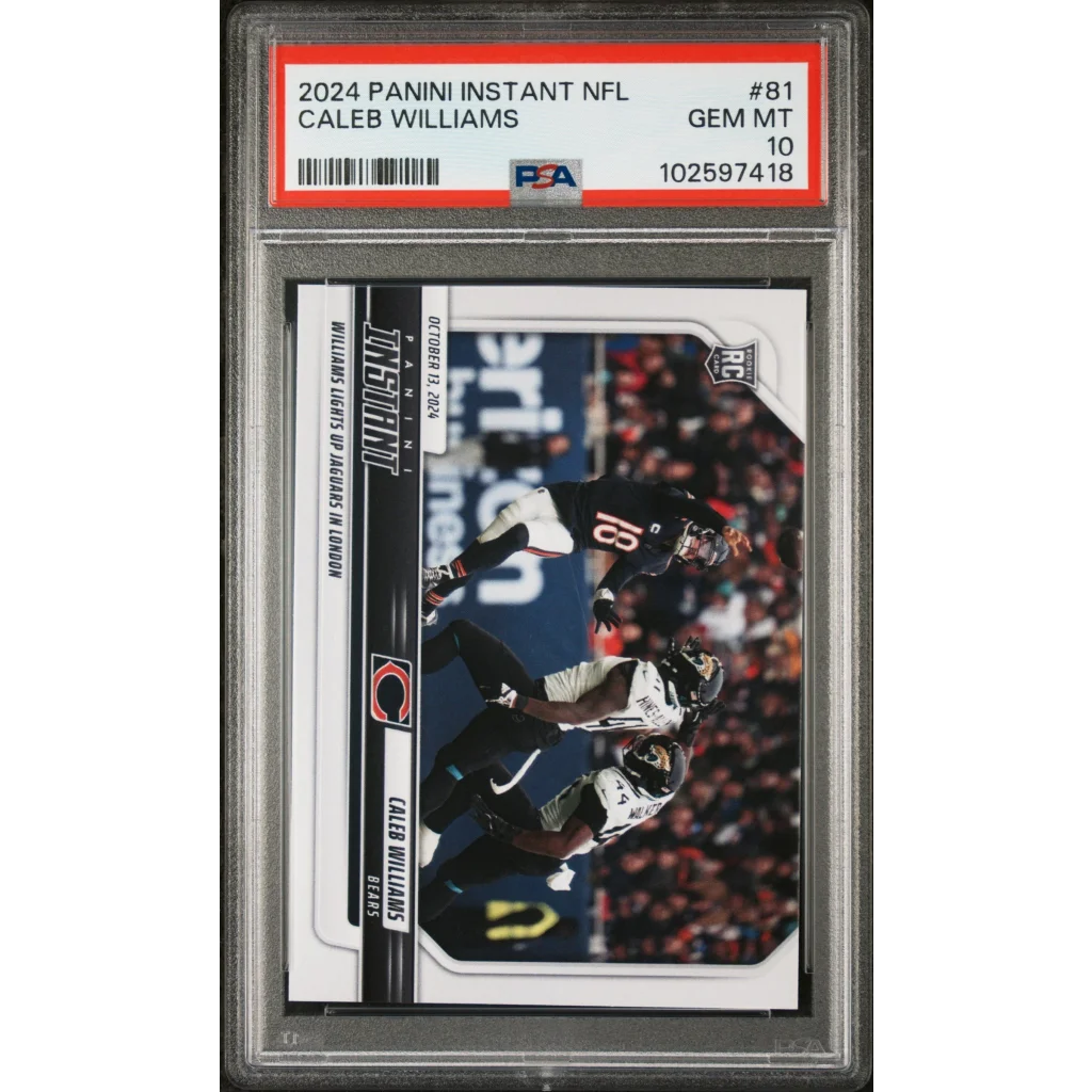 2024 Panini Instant Caleb Williams NFL football card PSA 10 GEM MT professional sports authenticator