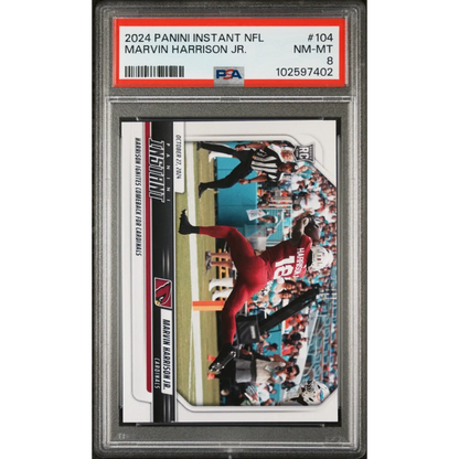 PSA graded Marvin Harrison Jr 2024 Panini Instant NFL football trading card