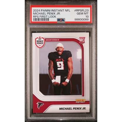 Graded PSA 10 2024 Panini Instant Michael Penix Jr RPS Rookie Card