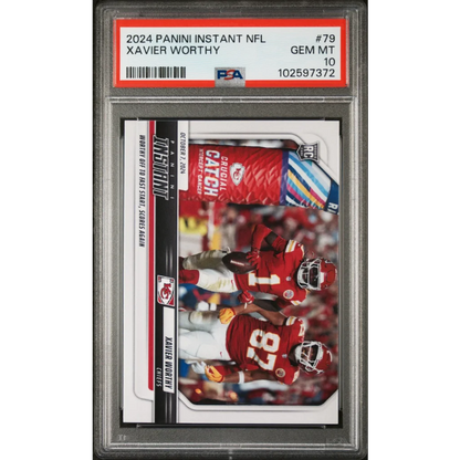 Graded Xavier Worthy 2024 Panini NFL Rookie Card by Professional Sports Authenticator