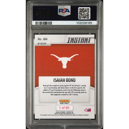PSA Graded 2024 Panini Instant NIL Isaiah Bond Football Card product image