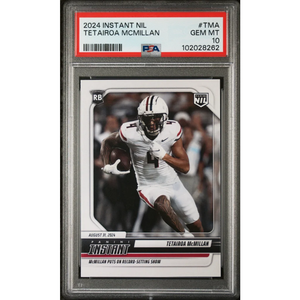 Graded 2024 Panini Instant NIL Tetairoa McMillan #TMA Rookie RC Football Card PSA 10 Gem Mint | Hall of Fame Sports Memorabilia | vintageantiquesgifts.com