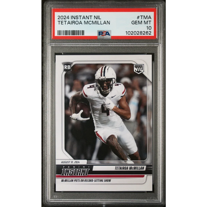 Graded 2024 Panini Instant NIL Tetairoa McMillan #TMA Rookie RC Football Card PSA 10 Gem Mint | Hall of Fame Sports Memorabilia | vintageantiquesgifts.com