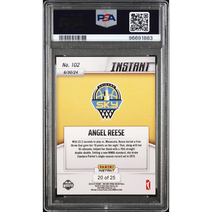 Graded 2024 Panini Instant WNBA Angel Reese #102 Jungle #/25 Rookie RC Basketball Card PSA 10 Gem Mint | PSA 10 Gem Mint Graded Rookie Card | vintageantiquesgifts.com