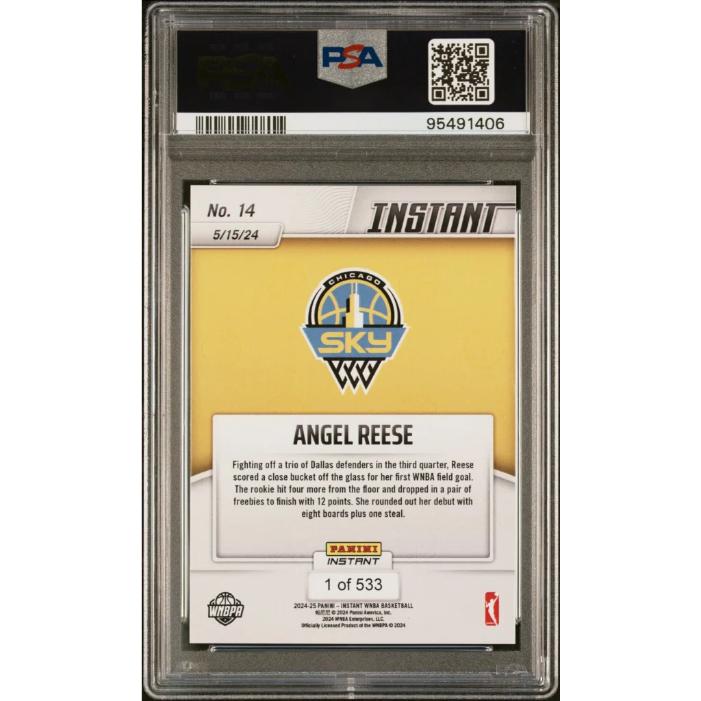 Graded 2024 Panini Instant WNBA Angel Reese #14 Rookie RC Basketball Card PSA 10 Gem Mint | PSA 10 Gem Mint Graded Rookie Card | vintageantiquesgifts.com