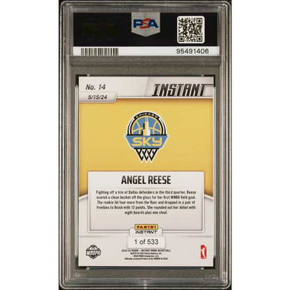 Graded 2024 Panini Instant WNBA Angel Reese #14 Rookie RC Basketball Card PSA 10 Gem Mint | PSA 10 Gem Mint Graded Rookie Card | vintageantiquesgifts.com