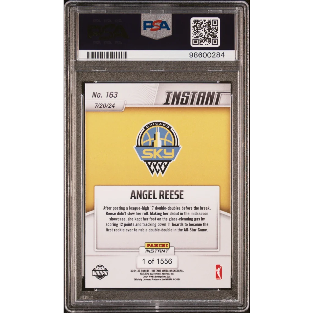 Graded 2024 Panini Instant WNBA Angel Reese #163 Rookie RC Basketball Card PSA 10 Gem Mint | PSA 10 Gem Mint Graded Rookie Card | vintageantiquesgifts.com