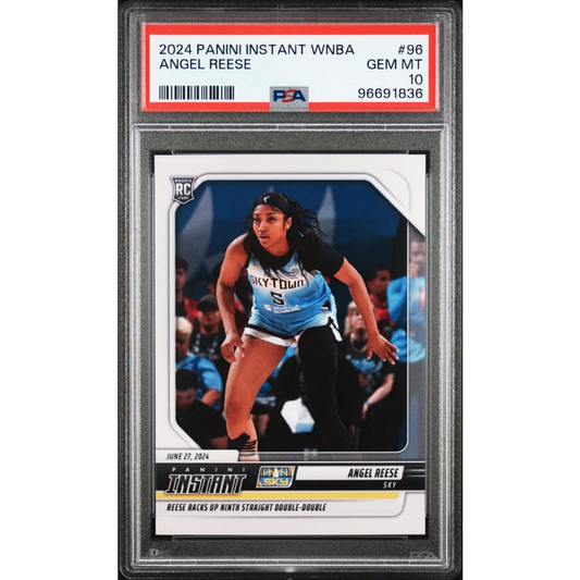 2024 Panini Instant Angel Reese WNBA rookie card PSA graded Chicago Sky basketball card