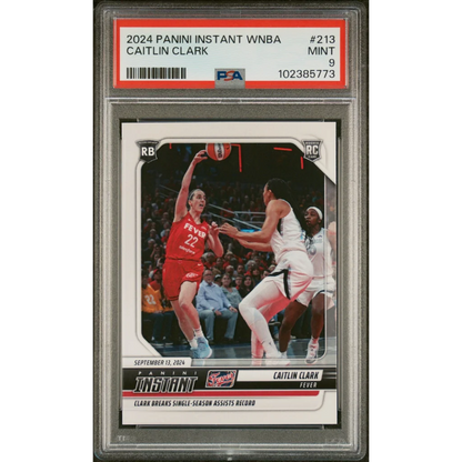 PSA graded 2024 Panini Instant WNBA Caitlin Clark rookie basketball card