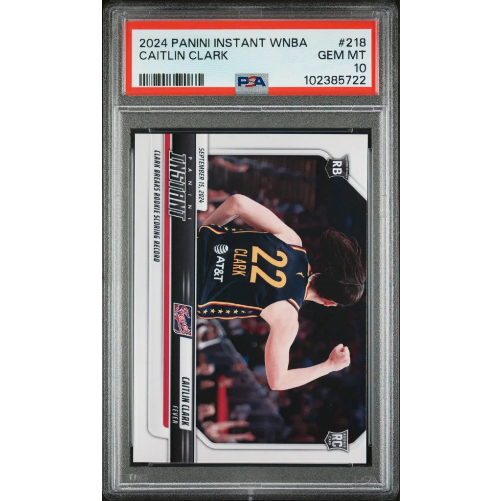 Graded PSA 10 Gem Mint 2024 Panini Instant WNBA Caitlin Clark #218 RC Card