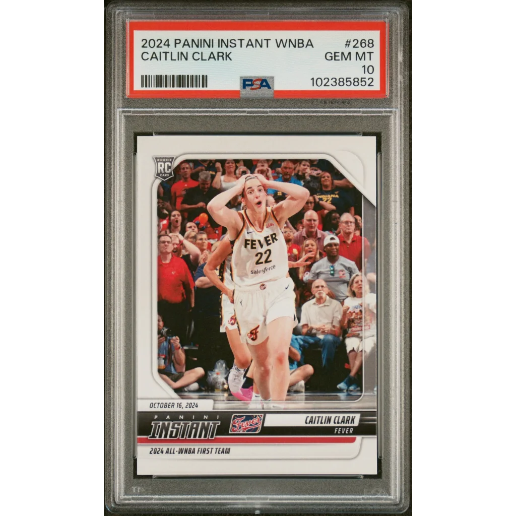PSA graded Caitlin Clark rookie card by Professional Sports Authenticator, sports authenticator