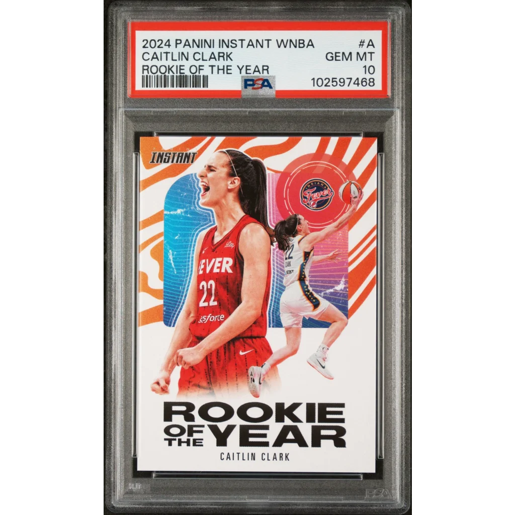 PSA Graded Caitlin Clark 2024 Rookie of the Year WNBA basketball card