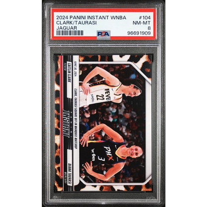 Graded 2024 Panini Instant WNBA Caitlin Clark/Diana Taurasi #104 Jaguar #/10 Basketball Card PSA 8 Near Mint | Hall of Fame Sports Memorabilia | vintageantiquesgifts.com