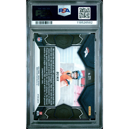 Graded PSA 10 2024 Panini Mosaic Bo Nix #271 Camo Pink Rookie RC Card