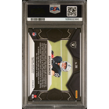 Graded 2024 Panini Mosaic Brock Bowers #286 Reactive Yellow Rookie RC Football Card PSA 10 Gem Mint