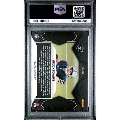 Graded PSA 9 2024 Panini Mosaic Brock Bowers Raiders RC rookie card