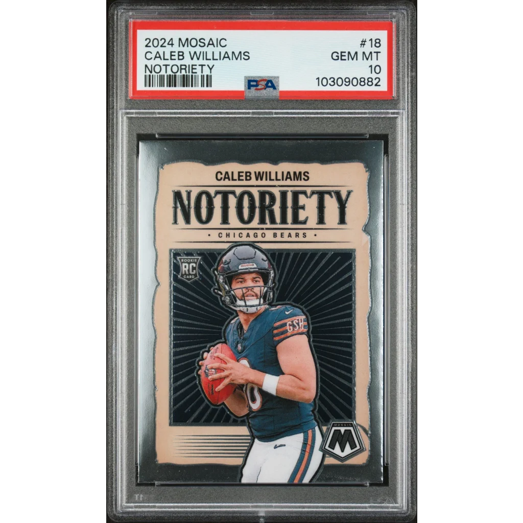 Graded 2024 Mosaic Caleb Williams Rookie Card by Professional Sports Authenticator