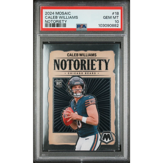 Graded 2024 Mosaic Caleb Williams Rookie Card by Professional Sports Authenticator