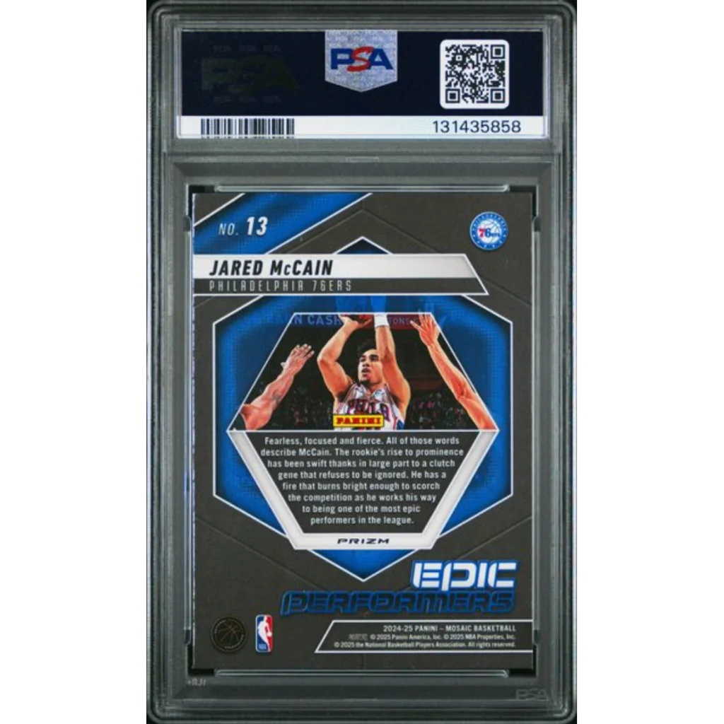 PSA 10 Graded 2024 Panini Mosaic Jared McCain Epic Performers Rookie Card