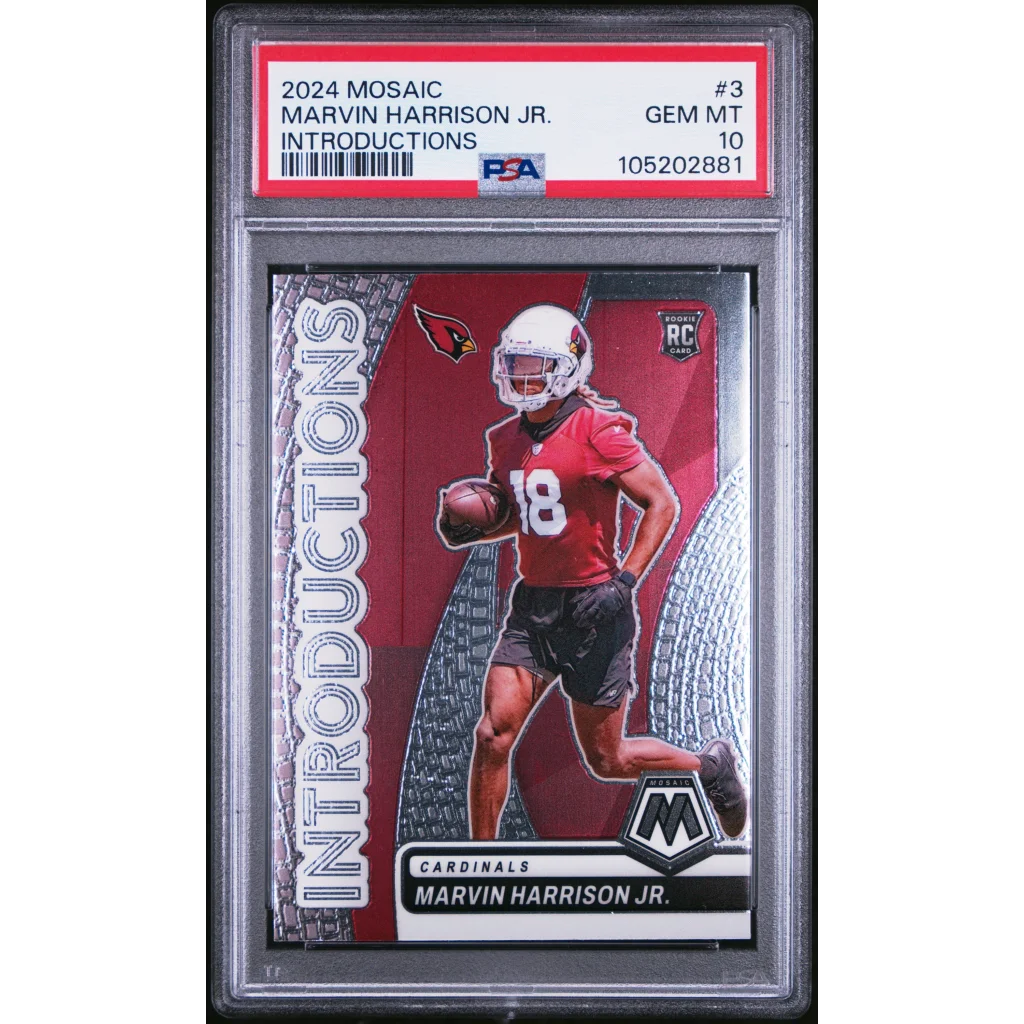 Graded 2024 Panini Mosaic Marvin Harrison Jr Rookie PSA 10 Gem Mint
